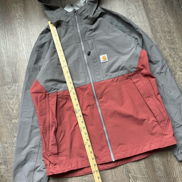 Carhartt Storm Defender Jacket Mens Size M Gray Hooded Waterproof Coat EXC++++++ - Picture 4 of 7